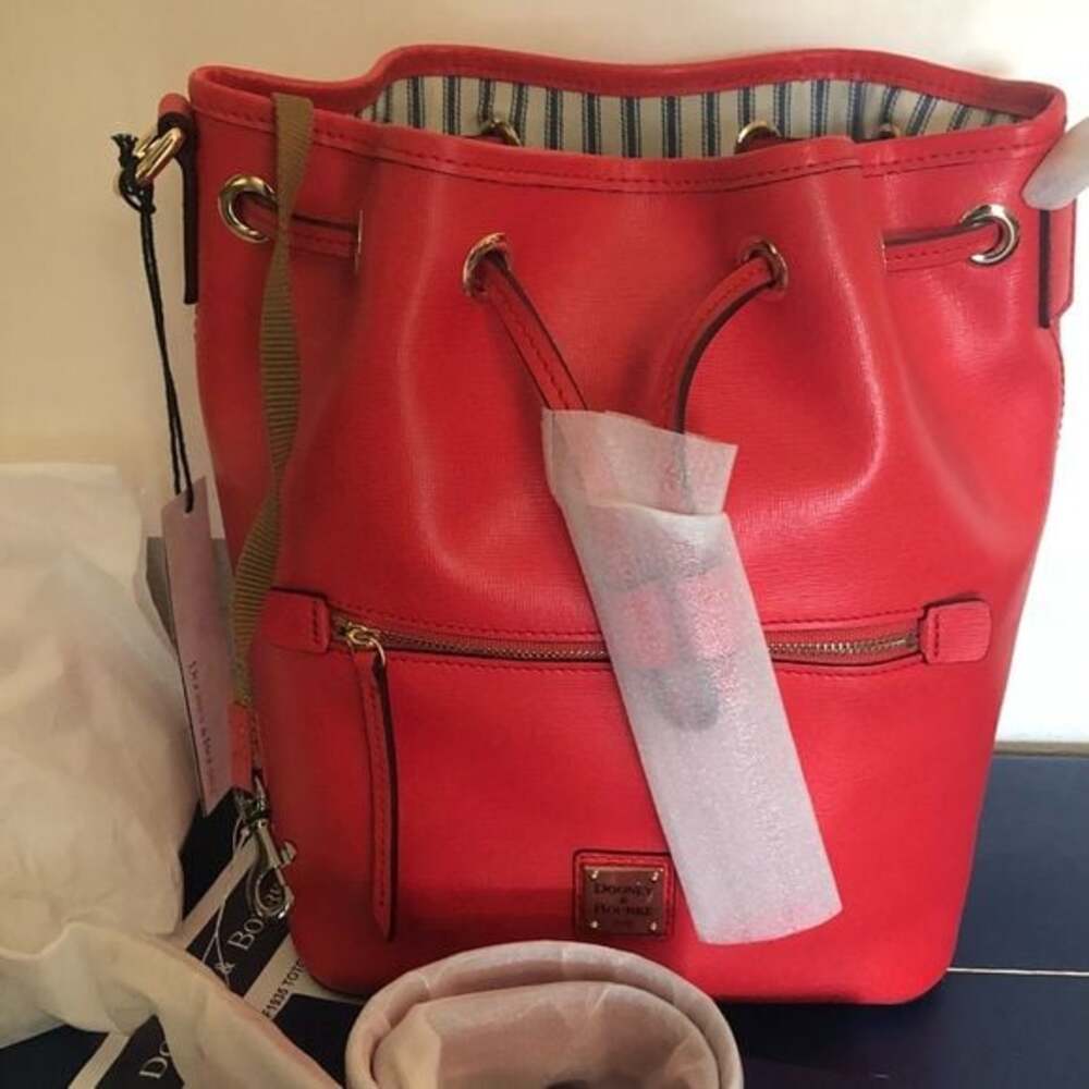 Dooney and Bourke Saffiano Drawstring - Picture 2 of 6